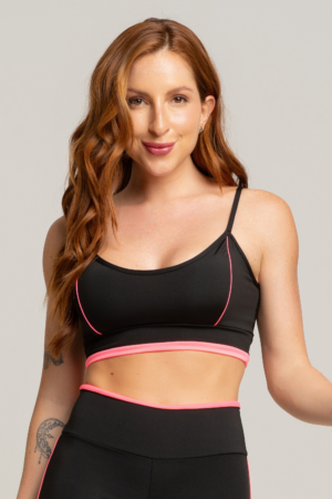 Top MUVI Fitness C/ Detalhe costas em V - Rosa