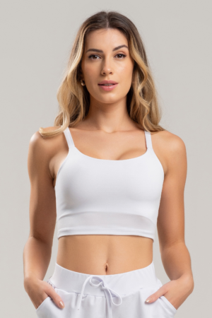 Top MUVI Cropped embutido Casual / Fitness