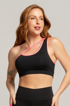 Top MUVI UP Fitness 2 em 1 - Rosa