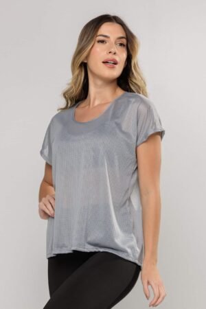 Camiseta Dryfit MUVI Manguinha Curta - Cinza