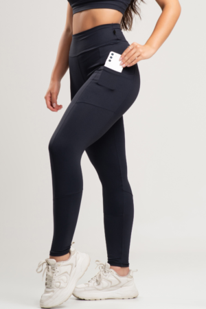 Calça Legging Poliamida Fitness com Bolso Lateral