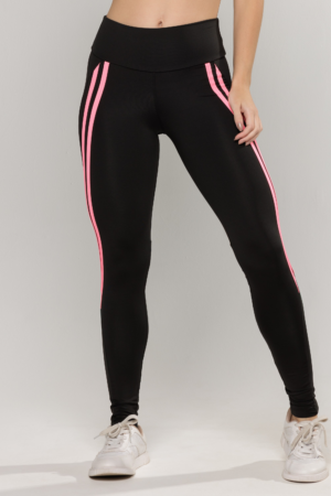 Calça Legging MUVI Fitness c/ Detalhe Lateral - Rosa