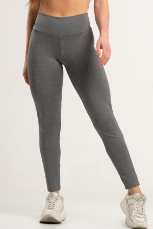 Calça Legging MUVI Fitness - Alta Compressão Cinza Mescla