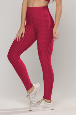 Calça Legging MUVI Fitness 3D Micro Bolhas - Pink