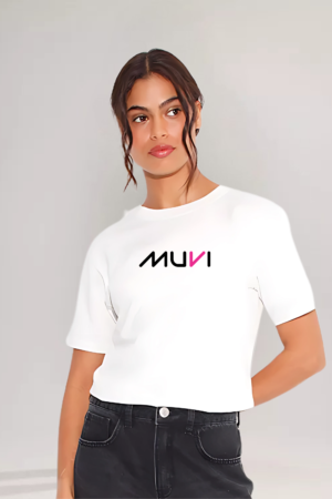 Camiseta Exclusiva MUVI Branca - Pink
