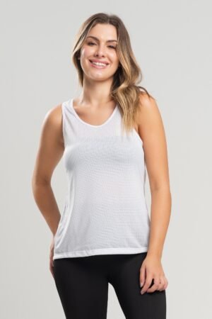 Camiseta Regata Dryfit MUVI Fitness - Branco